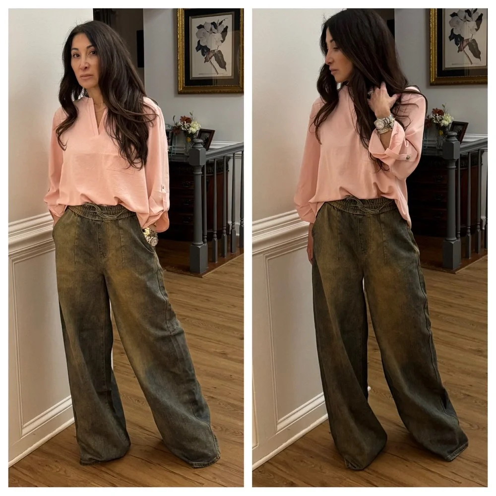 Fabulous Wide Leg Pull On Jeans - Picture 2 of 2